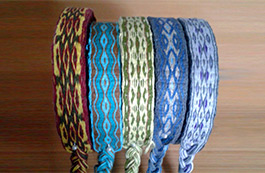 Brettchenborten aus Leinen Brettchenborten gerfertigt aus Leinengarn