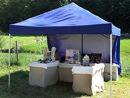 Mittelaltermarktstand auf dem Hexenmarkt in Idstein