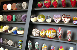 Aufsteller mit Glasperlen Aufsteller mit Glasperlen