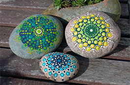 Mandalas auf Stein Bemalte Steine